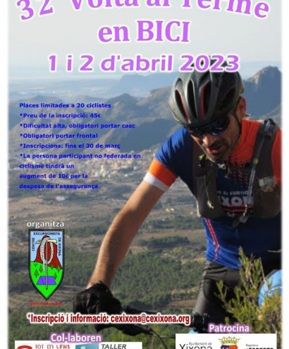 32ª Vuelta al Termino en Bici - Jijona 1 y 2 de abril 2023